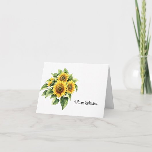 Custom Name Folded Note Cards Bedankkaart (Voorkant)