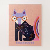 Custom Name Fox Puzzle for Kids  Legpuzzel (Verticaal)