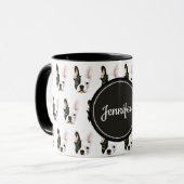 Custom Name French Bulldog Coffee Mug Mok (Voorkant links)