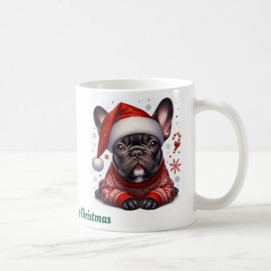  Custom name, French bulldog  Koffiemok (Rechts)