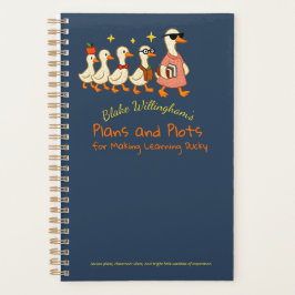Custom Name Fun Cool Teacher Goose Planner