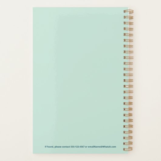 Custom Name Fun Cool Teacher Goose Planner (Achterkant)