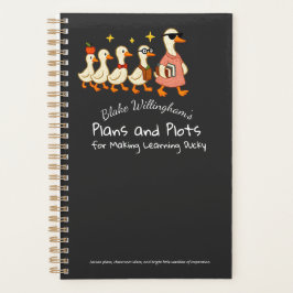 Custom Name Fun Cool Teacher Goose Planner