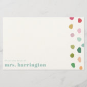 Custom Name, Fun Gift for Teachers Stationery Briefpapier (Voorkant)