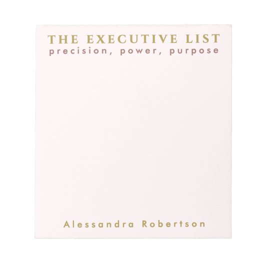 Custom Name Fun List Lover Pastel Pink Minimalist Notitieblok (Voorkant)