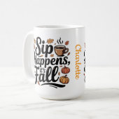 Custom name funny fall saying Mug Koffiemok (Voorkant links)