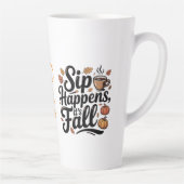 Custom name funny fall saying Mug Latte Mok (Rechts)