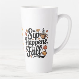 Custom name funny fall saying Mug Latte Mok
