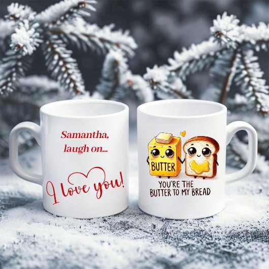Custom Name Funny Food Mug Gift for Girlfriend Koffiemok