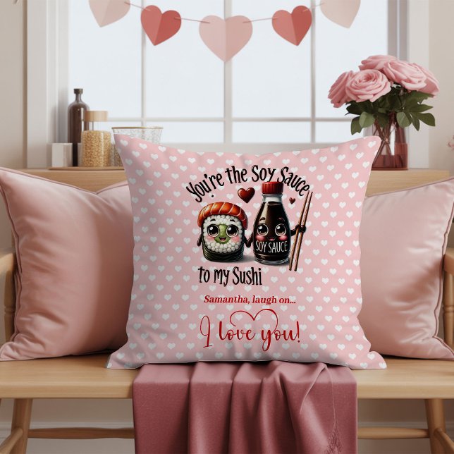Custom Name Funny Food Quote Valentine Pillows Kussen (Custom Name Funny Food Quote Valentine Pillow

)
