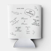 Custom name, funny love note handwriting wedding blikjeskoeler (Achterkant)
