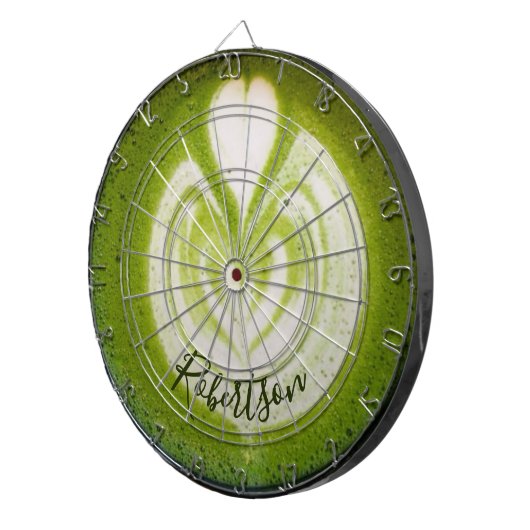 Custom Name Funny Matcha Latte Lover Green Tea Dartbord (Voorkant Rechts)