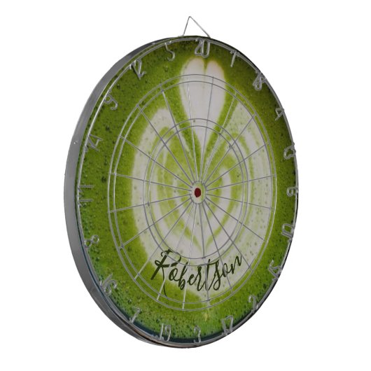 Custom Name Funny Matcha Latte Lover Green Tea Dartbord (Voorkant Links)
