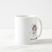 Custom Name Funny Nurse Overflowing Syringe Mug Koffiemok (Voorkant rechts)
