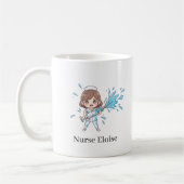 Custom Name Funny Nurse Overflowing Syringe Mug Koffiemok (Links)