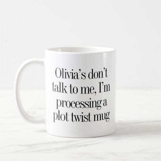 Custom Name Funny Quote Book Lovers Moody Koffiemok (Links)