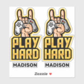 Custom name Gamer stickers (Vel)