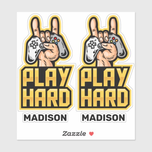 Custom name Gamer stickers (Vel)