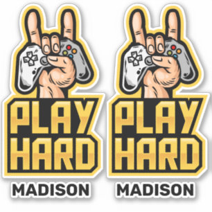Custom name Gamer stickers