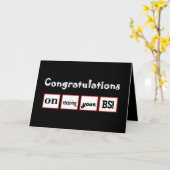 CUSTOM NAME Gefeliciteerd - Bachelor's Degree Kaart (Gele Bloem)