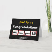 CUSTOM NAME Gefeliciteerd - Bachelor's Degree Kaart (Achterkant)