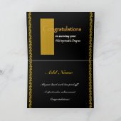 CUSTOM NAME Gefeliciteerd - Chiropractie Graad Kaart (Binnen)