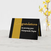 CUSTOM NAME Gefeliciteerd - Chiropractie Graad Kaart (Gele Bloem)
