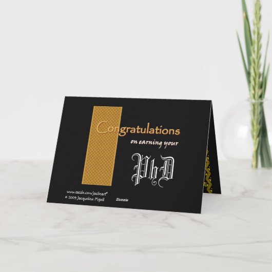 CUSTOM NAME Gefeliciteerd - Het verdienen van uw P Kaart (Achterkant)