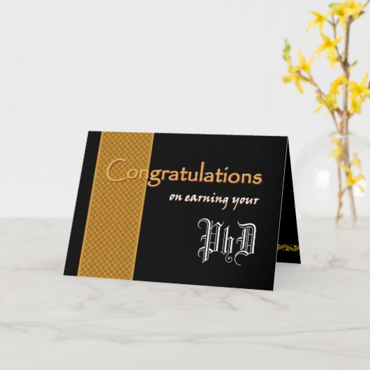 CUSTOM NAME Gefeliciteerd - Het verdienen van uw P Kaart (Gele Bloem)