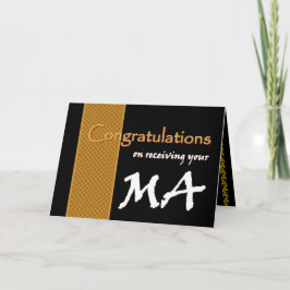 CUSTOM NAME Gefeliciteerd - Master of Arts - MA Kaart
