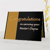 CUSTOM NAME Gefeliciteerd Master's Degree Kaart (Gele Bloem)