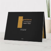 CUSTOM NAME Gefeliciteerd Master's Degree Kaart (Achterkant)