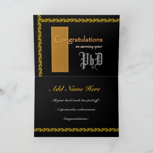 CUSTOM NAME Gefeliciteerd met het behalen van je P Kaart (Binnen)