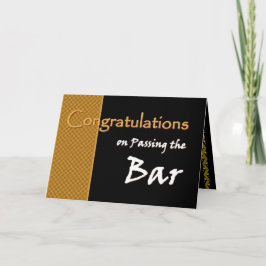 CUSTOM NAME Gefeliciteerd met het slagen voor bar  Kaart