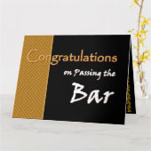 CUSTOM NAME Gefeliciteerd met het slagen voor bar  Kaart (Gele Bloem)