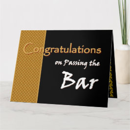 CUSTOM NAME Gefeliciteerd met het slagen voor bar Kaart