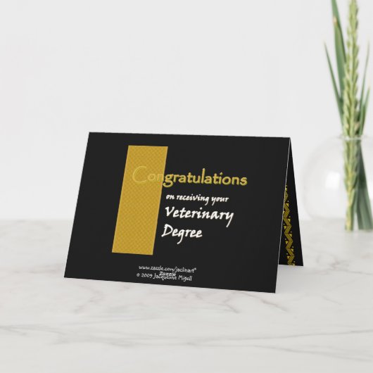 CUSTOM NAME Gefeliciteerd - Veterinair diploma Kaart (Achterkant)