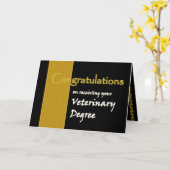 CUSTOM NAME Gefeliciteerd - Veterinair diploma Kaart (Gele Bloem)
