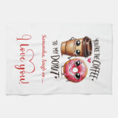 Custom Name Gift for Girlfriend Valentine Towel Theedoek (Horizontaal)