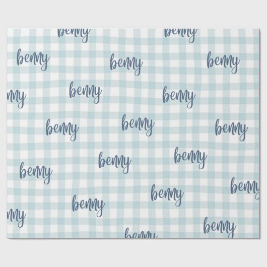 custom name gift wrap cadeaupapier (Vlak)