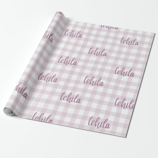custom name gift wrap cadeaupapier (Uitgerold)