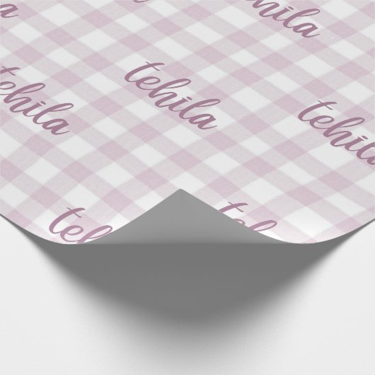 custom name gift wrap cadeaupapier (Hoek)