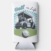 Custom Name Golf is het leven Seltzer Blikjeskoeler (Voorkant)