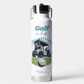 Custom Name Golf is het leven Waterfles (Voorkant)