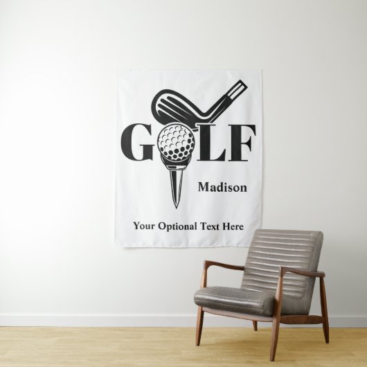 Custom Name Golf Wandkleed (In situ)
