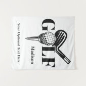 Custom Name Golf Wandkleed (Voorkant (horizontaal))