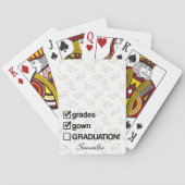 Custom Name Graduation Gift | Funny Graduation Pokerkaarten (Achterkant)