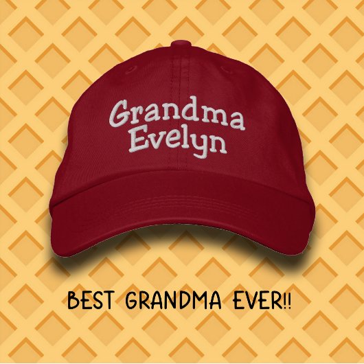 Custom Name Grandma Embroidered Baseball Cap 