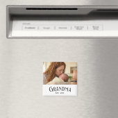 Custom Name Grandma Est Year Photo Gift Magneet (Insitu (Vaatwasser))