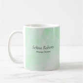 Custom name green watercolor koffiemok (Links)
